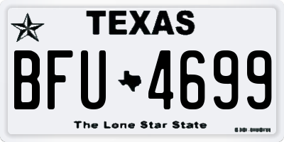 TX license plate BFU4699
