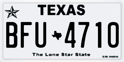 TX license plate BFU4710