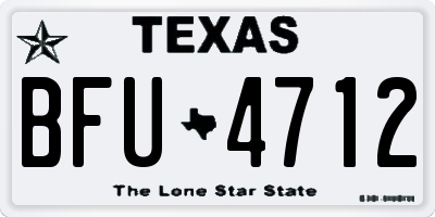 TX license plate BFU4712