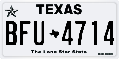 TX license plate BFU4714