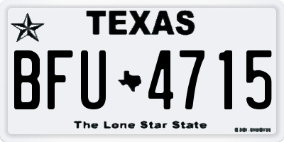TX license plate BFU4715