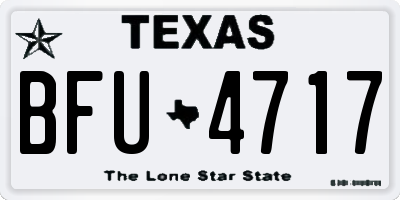 TX license plate BFU4717