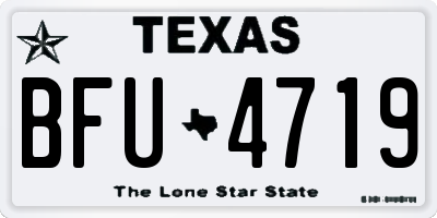 TX license plate BFU4719
