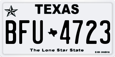 TX license plate BFU4723