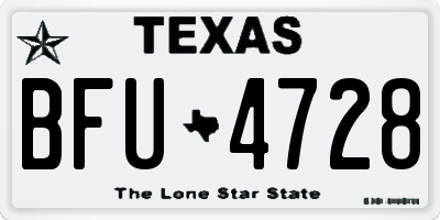 TX license plate BFU4728