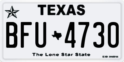 TX license plate BFU4730