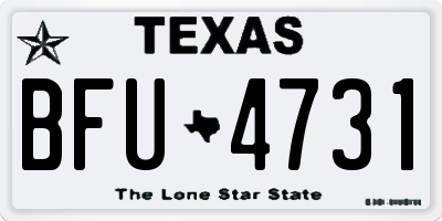 TX license plate BFU4731