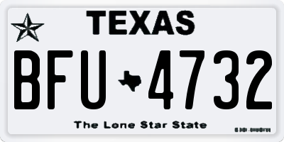 TX license plate BFU4732
