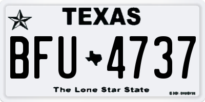TX license plate BFU4737