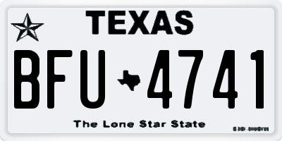 TX license plate BFU4741