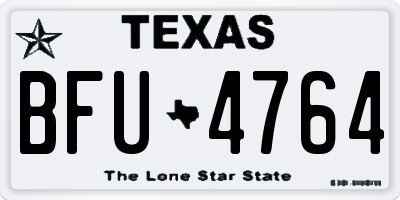 TX license plate BFU4764