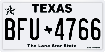 TX license plate BFU4766