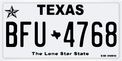 TX license plate BFU4768