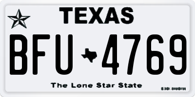 TX license plate BFU4769