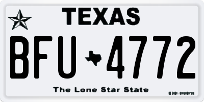 TX license plate BFU4772