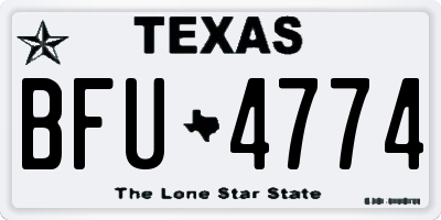 TX license plate BFU4774