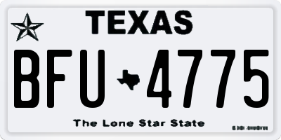 TX license plate BFU4775