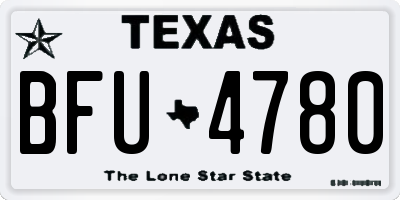 TX license plate BFU4780