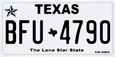 TX license plate BFU4790