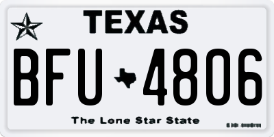 TX license plate BFU4806