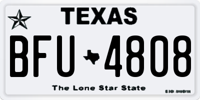 TX license plate BFU4808