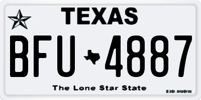 TX license plate BFU4887