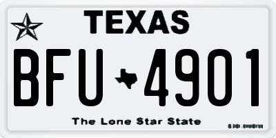 TX license plate BFU4901