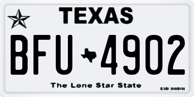 TX license plate BFU4902