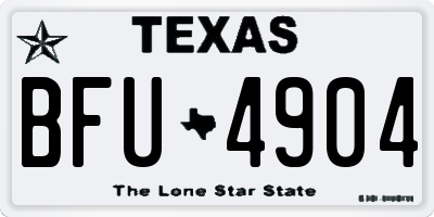 TX license plate BFU4904
