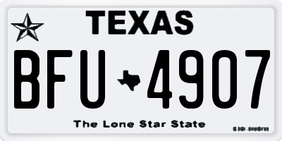 TX license plate BFU4907