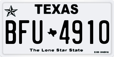 TX license plate BFU4910