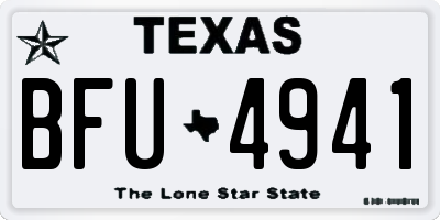TX license plate BFU4941