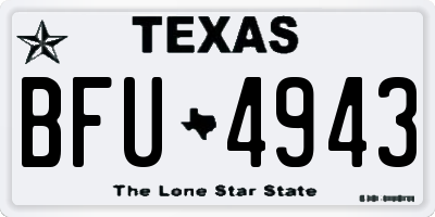 TX license plate BFU4943
