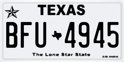 TX license plate BFU4945
