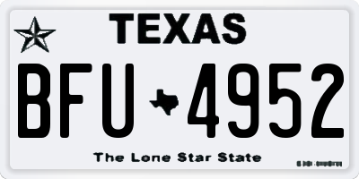 TX license plate BFU4952