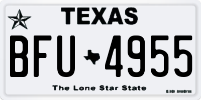 TX license plate BFU4955
