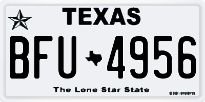 TX license plate BFU4956