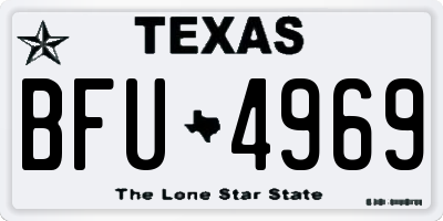 TX license plate BFU4969
