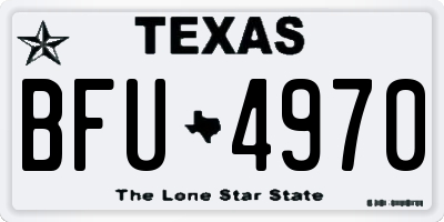 TX license plate BFU4970