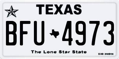 TX license plate BFU4973