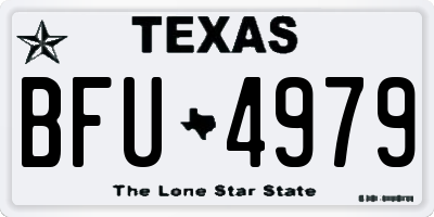 TX license plate BFU4979