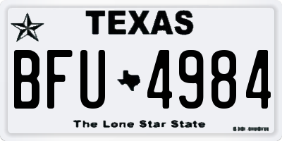 TX license plate BFU4984