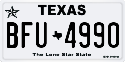 TX license plate BFU4990