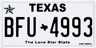 TX license plate BFU4993