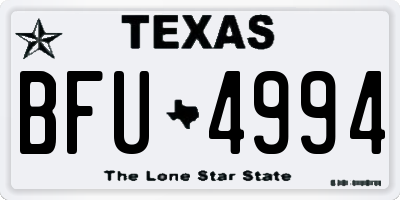 TX license plate BFU4994