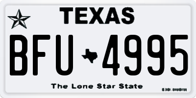 TX license plate BFU4995