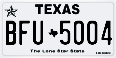 TX license plate BFU5004