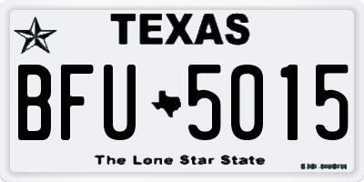 TX license plate BFU5015