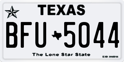 TX license plate BFU5044