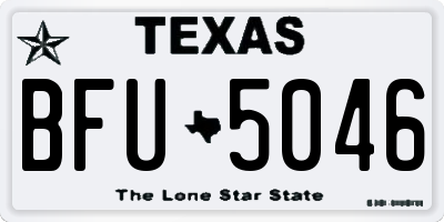 TX license plate BFU5046